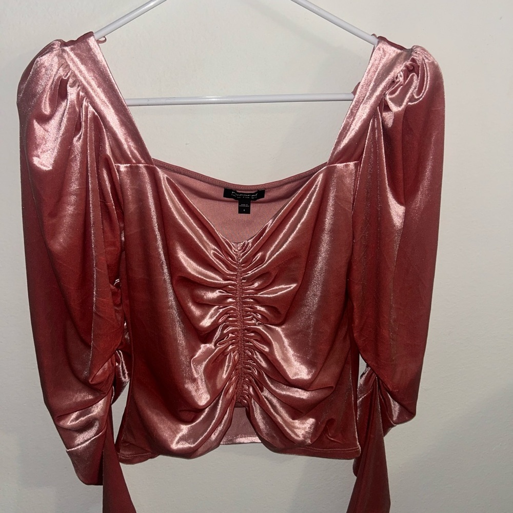 Elegant Pink Satin Top